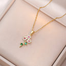 Collar Flor de Circón Chic