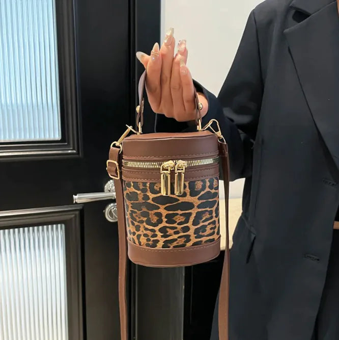 Bolso de Cuero PU Leopardo para Uso Diario