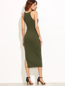 Colección de Vestido, Vestido Estilo Camisón, Falda con Abertura